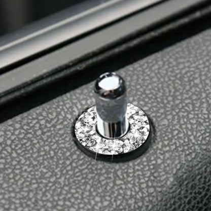 For Dodge Charger 2011-2014 Car Door Lock Ring Diamond Decorative Sticker, Left-hand Drive, Door Lock Ring