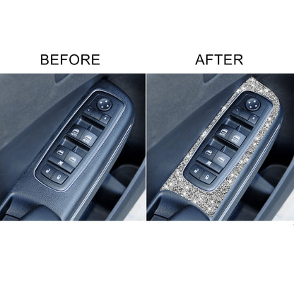 For Dodge Charger 2011-2014 4pcs/Set Car Window Lift Panel Diamond Decorative Sticker, Left-hand Drive, 4pcs/Set Window Lift Panel