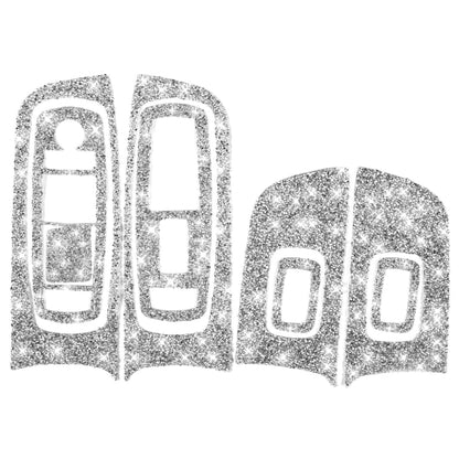 For Dodge Charger 2011-2014 9pcs/Set Car Window Lift Panel Diamond Decorative Sticker, Left-hand Drive, 9pcs/Set Window Lift Panel