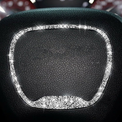 For Dodge Challenger 2015-2021 Car Steering Wheel Diamond Decorative Sticker, Left and Right Drive, Steering Wheel
