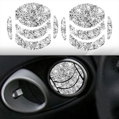 For Nissan 350Z 2006-2009 10pcs Car Left and Right Exhaust Port Diamond Sticker,Left and Right Drive Universal, Car Left and Right Exhaust Port
