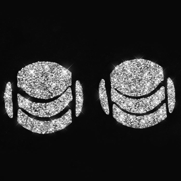 For Nissan 350Z 2006-2009 10pcs Car Left and Right Exhaust Port Diamond Sticker,Left and Right Drive Universal, Car Left and Right Exhaust Port