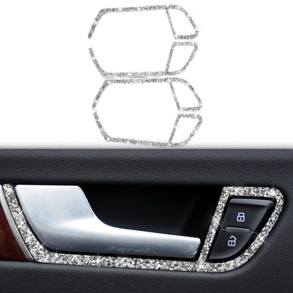 Car Door Inner Handle Frame Diamond Decoration Sticker, Left and Right Drive, Door Inner Handle Frame
