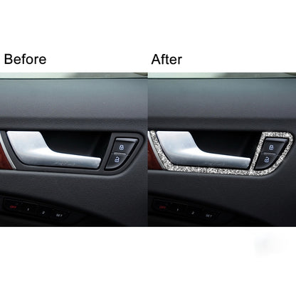 Car Door Inner Handle Frame Diamond Decoration Sticker, Left and Right Drive, Door Inner Handle Frame