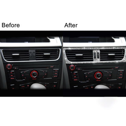 For Audi A4 / A5 / Q5 2pcs Car Air Conditioner Outlet Diamond Decoration Sticker, Air Conditioner Outlet Left Drive, Air Conditioner Outlet Right Drive