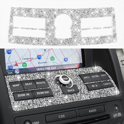For Nissan 350Z 2006-2009 Car Navigation System Control Diamond Sticker,Left and Right Drive Universal, Car Navigation System Control