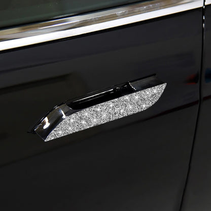 For Tesla Model S Car Outside Handle Diamond Sticker,Left and Right Drive Universal, Car Outside Handle