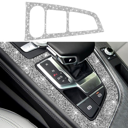 For Audi A4L / A5 2017-2019 Car Large Gear Panel Diamond Decoration Sticker, Left Drive, Right Drive