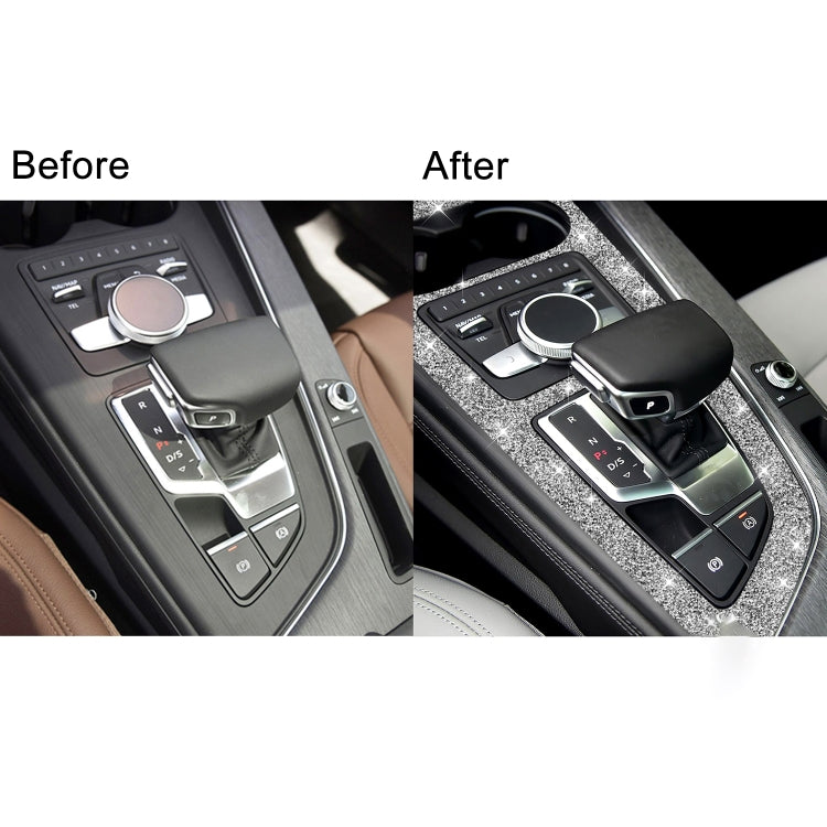 For Audi A4L / A5 2017-2019 Car Large Gear Panel Diamond Decoration Sticker, Left Drive, Right Drive