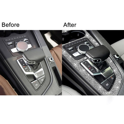 For Audi A4L / A5 2017-2019 Car Large Gear Panel Diamond Decoration Sticker, Left Drive, Right Drive