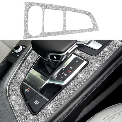 For Audi A4L / A5 2017-2019 Car Large Gear Panel Diamond Decoration Sticker, Left Drive, Right Drive