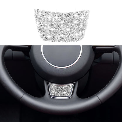 Car Steering Wheel Logo Diamond Decoration Sticker, Left and Right Drive, Steering Wheel Logo