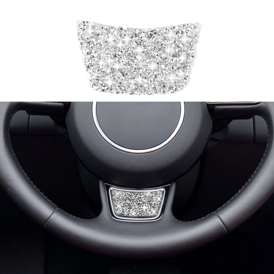 Car Steering Wheel Logo Diamond Decoration Sticker, Left and Right Drive, Steering Wheel Logo