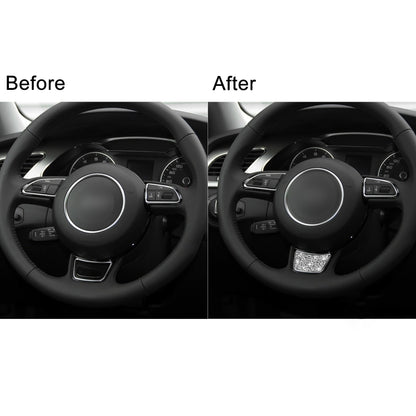 Car Steering Wheel Logo Diamond Decoration Sticker, Left and Right Drive, Steering Wheel Logo