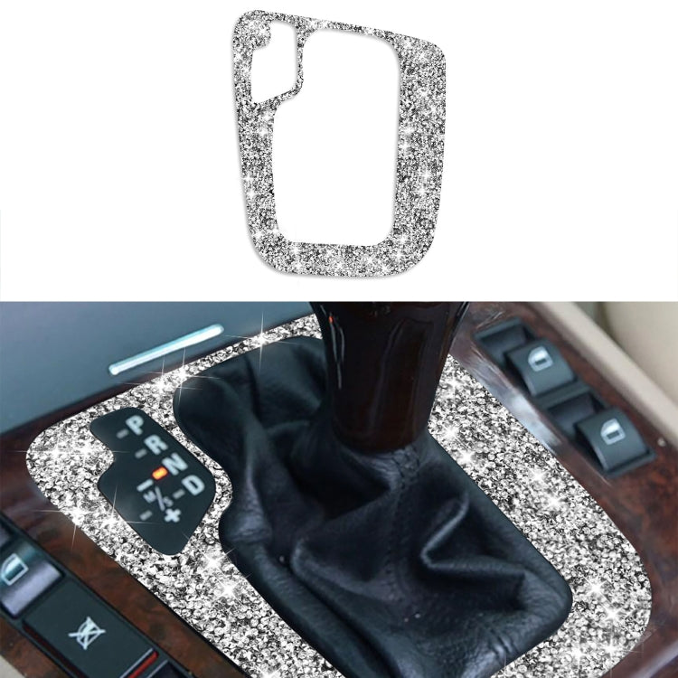 Car Gear Panel Frame Diamond Decoration Sticker, Left Drive, Gear Panel Frame