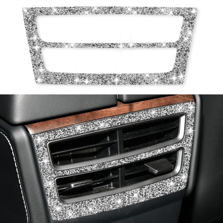 For Tesla Model X Car Rear Air Outlet Panel Diamond Sticker,Left and Right Drive Universal, Car Rear Air Outlet Panel