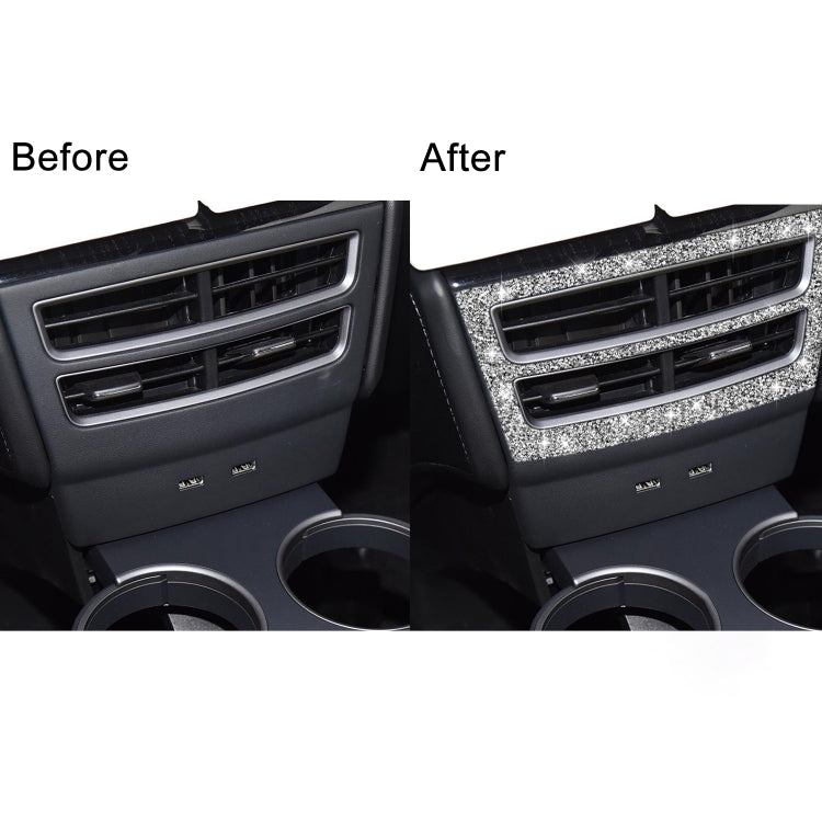 For Tesla Model X Car Rear Air Outlet Panel Diamond Sticker,Left and Right Drive Universal, Car Rear Air Outlet Panel