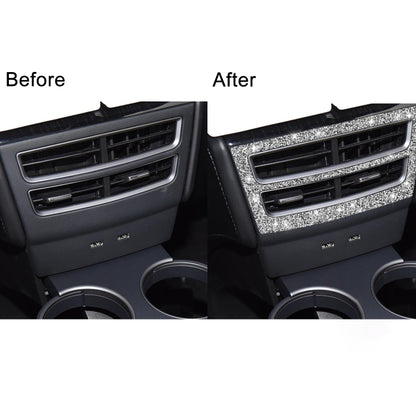 For Tesla Model X Car Rear Air Outlet Panel Diamond Sticker,Left and Right Drive Universal, Car Rear Air Outlet Panel