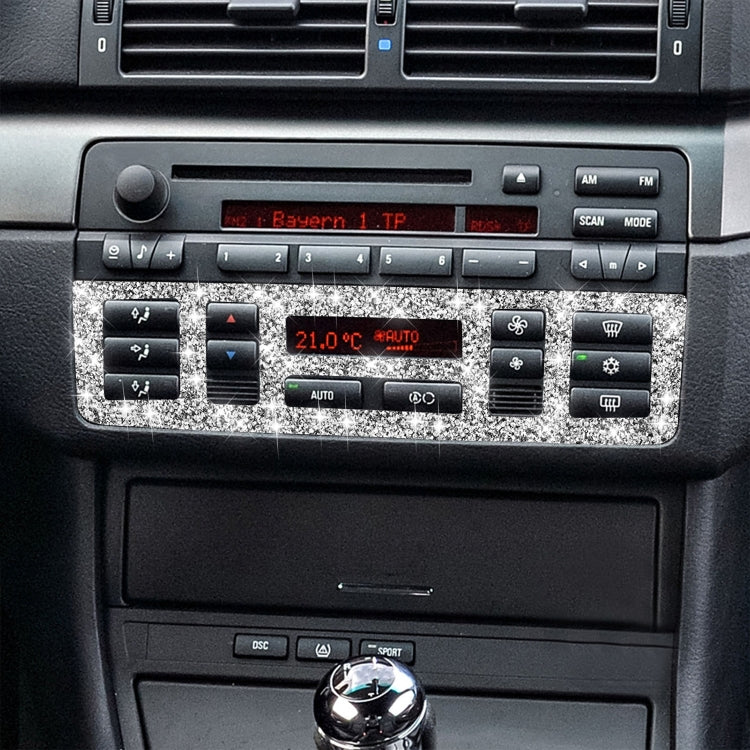 Car Center Control Panel Lower Diamond Decoration Sticker, Left and Right Drive, Center Control Panel Lower