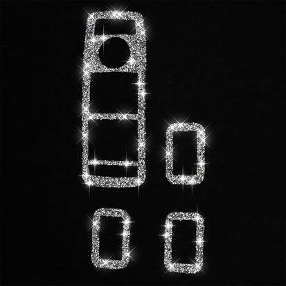 For Tesla Model X Car Window Lift Panel Diamond Sticker,Left and Right Drive Universal, Car Window Lift Panel