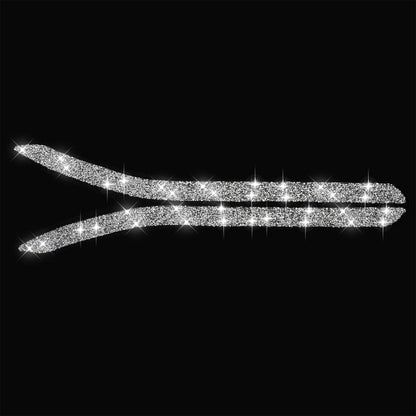 For Tesla Model X Car Rear Fog Lamp Diamond Sticker,Left and Right Drive Universal, Car Rear Fog Lamp