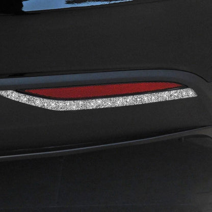 For Tesla Model X Car Rear Fog Lamp Diamond Sticker,Left and Right Drive Universal, Car Rear Fog Lamp