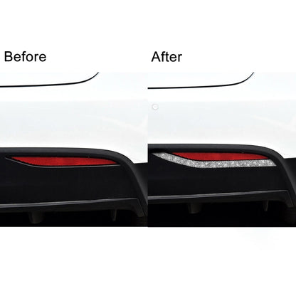 For Tesla Model X Car Rear Fog Lamp Diamond Sticker,Left and Right Drive Universal, Car Rear Fog Lamp
