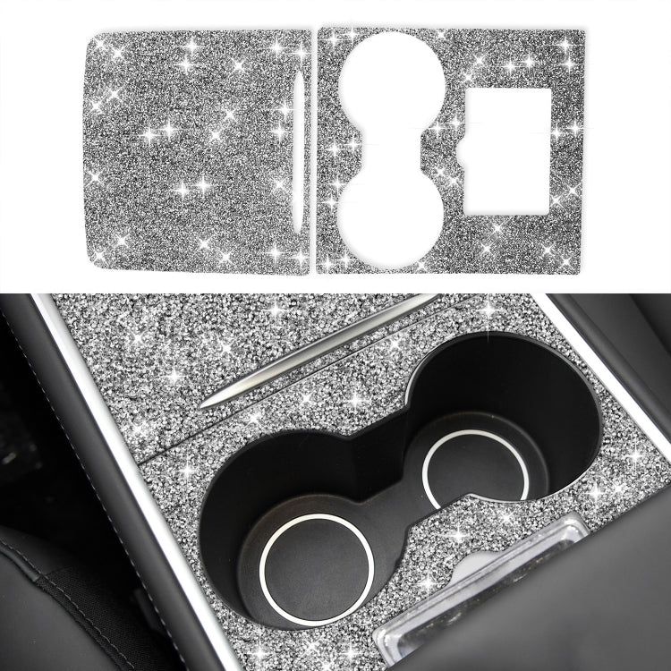 For Tesla Model 3 Car Center Control Panel with Hole Diamond Sticker,Left and Right Drive Universal, Car Center Control Panel