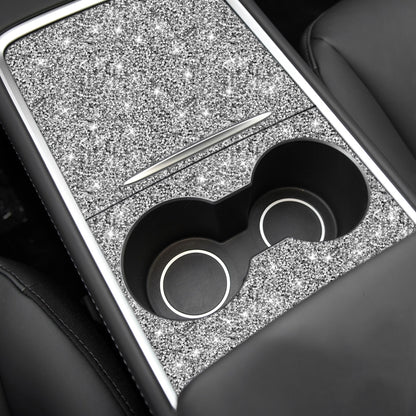 For Tesla Model 3 Car Center Control Panel Diamond Sticker,Left and Right Drive Universal, Center Control Panel