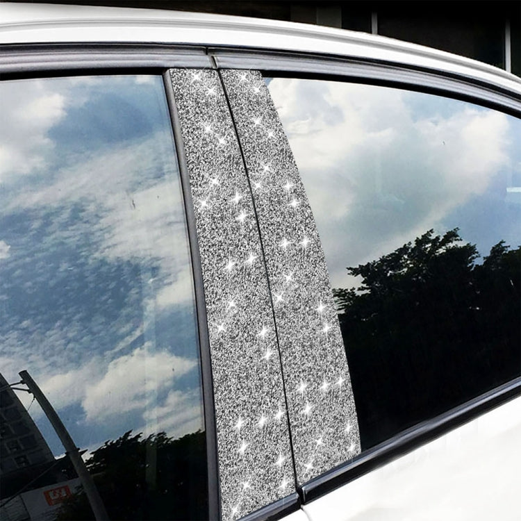 6pcs Car B-Pillar Diamond Decoration Sticker, Left and Right Drive, B-Pillar