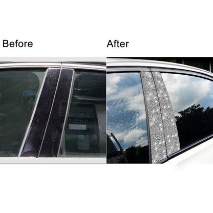 6pcs Car B-Pillar Diamond Decoration Sticker, Left and Right Drive, B-Pillar