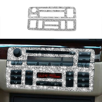3pcs Car Center Control Panel Diamond Decoration Sticker, Left and Right Drive, Center Control Panel