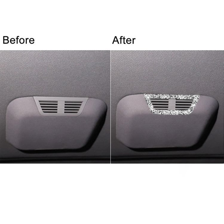Car Rear Seat Roof Air Outlet Diamond Decoration Sticker, Left and Right Drive, Rear Seat Roof Air Outlet