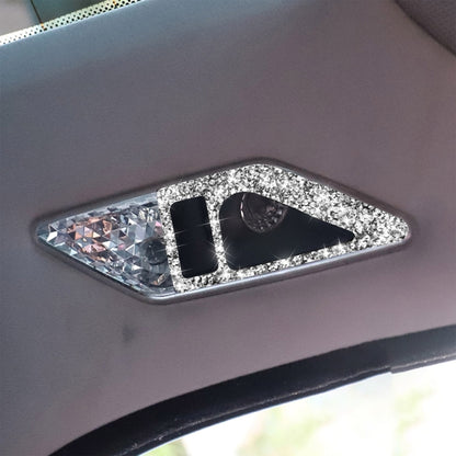 Car Rear Seat Reading Light Diamond Decoration Sticker, Left and Right Drive, Rear Seat Reading Light