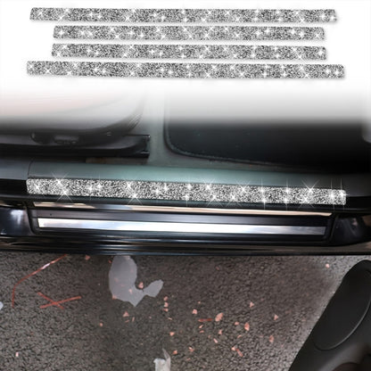 Car Door Threshold Strip Diamond Decoration Sticker, Left and Right Drive, Door Threshold Strip