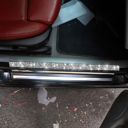 Car Door Threshold Strip Diamond Decoration Sticker, Left and Right Drive, Door Threshold Strip