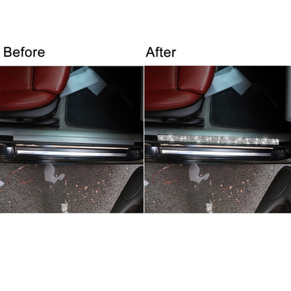 Car Door Threshold Strip Diamond Decoration Sticker, Left and Right Drive, Door Threshold Strip