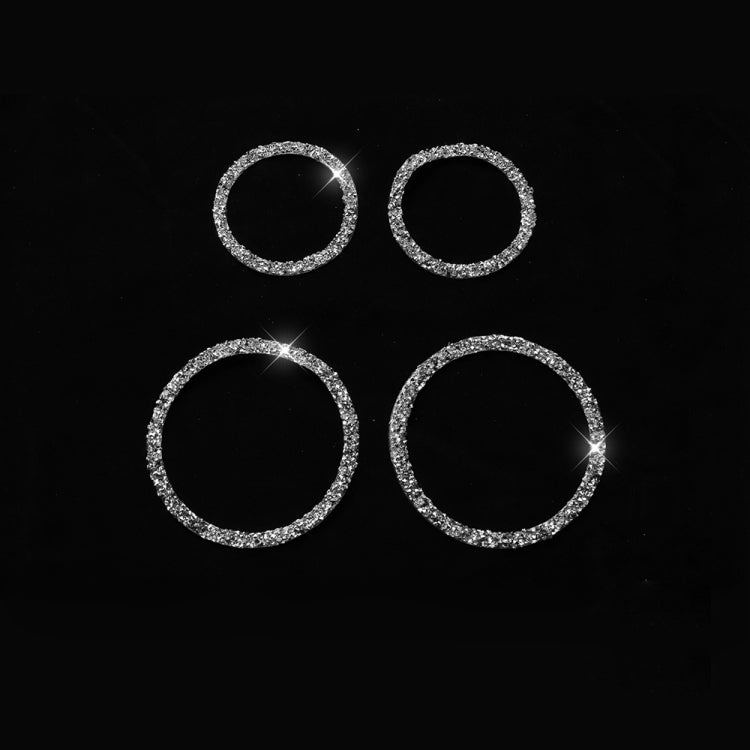 Car Horn Circle Diamond Decoration Sticker, Left and Right Drive, Horn Circle