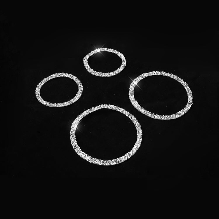 Car Horn Circle Diamond Decoration Sticker, Left and Right Drive, Horn Circle