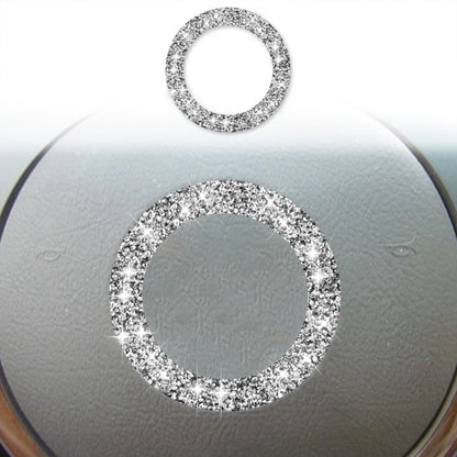 Car Steering Wheel Logo Circle Diamond Decoration Sticker, Left and Right Drive, Steering Wheel Logo Circle