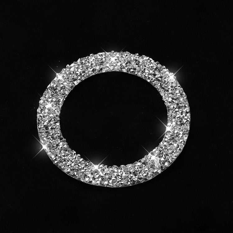 Car Steering Wheel Logo Circle Diamond Decoration Sticker, Left and Right Drive, Steering Wheel Logo Circle