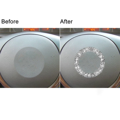 Car Steering Wheel Logo Circle Diamond Decoration Sticker, Left and Right Drive, Steering Wheel Logo Circle