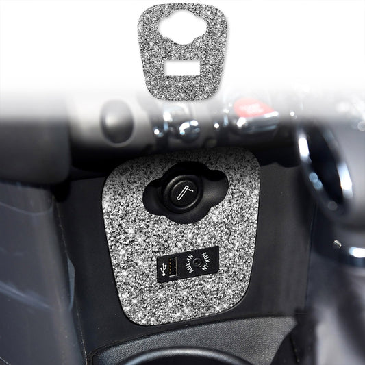Car F Chassis Cigarette Lighter Cover Diamond Decoration Sticker, For BMW Mini Cooper F56