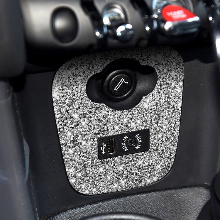 Car F Chassis Cigarette Lighter Cover Diamond Decoration Sticker, For BMW Mini Cooper F56