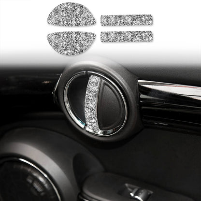 For BMW Mini Cooper Clubman Countryman  F55 4pcs Car F Chassis Door Handle Diamond Decoration Sticker, For BMW Mini Cooper Clubman Countryman F55