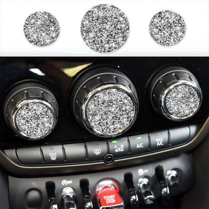 Car Multimedia Knob Diamond Decoration Sticker, For BMW Mini F55 / F56