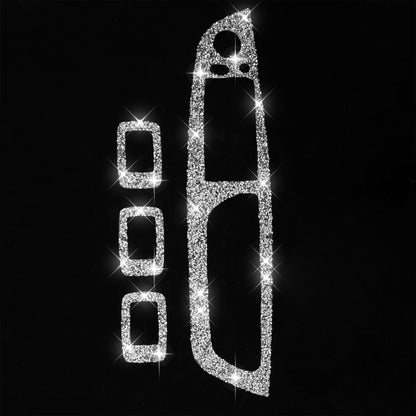 For BMW X5 E70 2008-2013 / X6 E71 2009-2014 Car Window Lift Panel Diamond Decoration Sticker, Lift Panel High Configuration Right Drive, Lift Panel High Configuration Left Drive