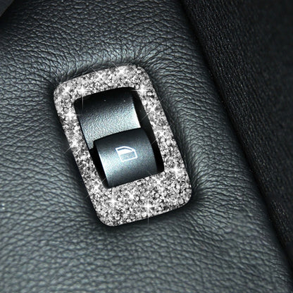 For BMW X5 E70 2008-2013 / X6 E71 2009-2014 Car Window Lift Panel Diamond Decoration Sticker, Lift Panel High Configuration Right Drive, Lift Panel High Configuration Left Drive