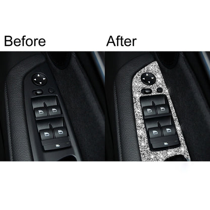 For BMW X5 E70 2008-2013 / X6 E71 2009-2014 Car Window Lift Panel Diamond Decoration Sticker, Lift Panel High Configuration Right Drive, Lift Panel High Configuration Left Drive