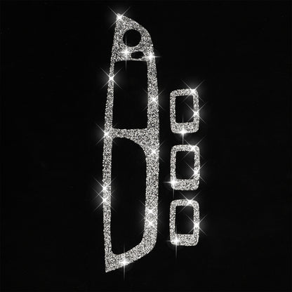 For BMW X5 E70 2008-2013 / X6 E71 2009-2014 Car Window Lift Panel Diamond Decoration Sticker, Lift Panel Low Configuration Left Drive